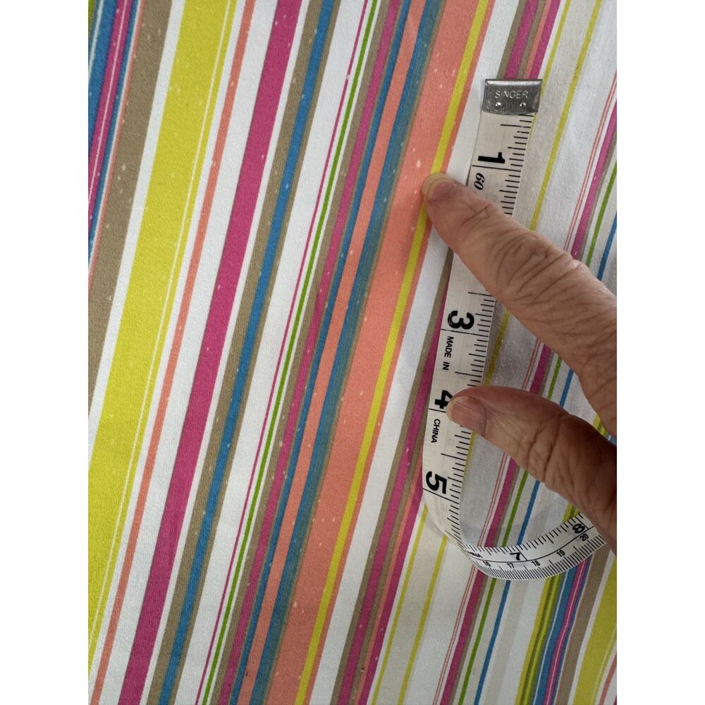 Vintage Y2K Lily Multicolor Stripe Skirt A-Line Candycore Preppy Coastal Size L - Picture 7 of 9